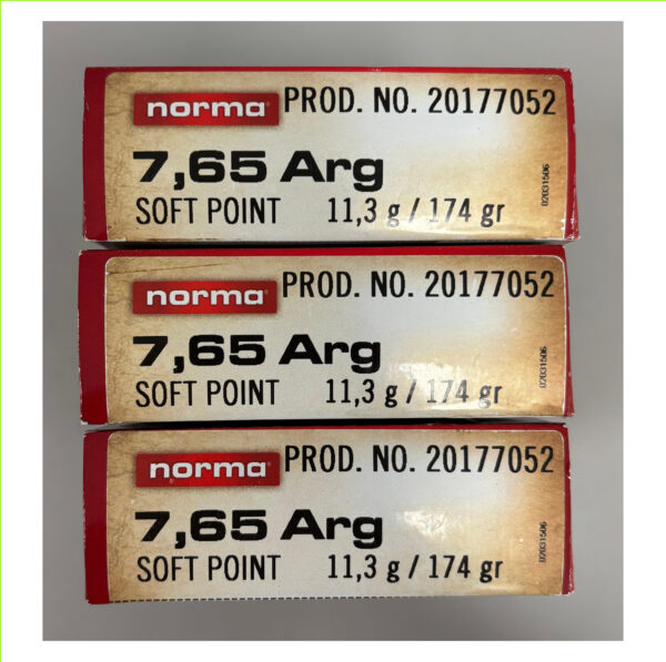 CARTUCCE NORMA SOFTPOINT CAL. 7,65 ARG 174GR