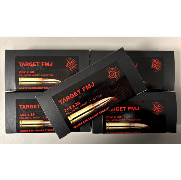 CARTUCCE GECO TARGET FMJ CAL. 7,62X39 124GR