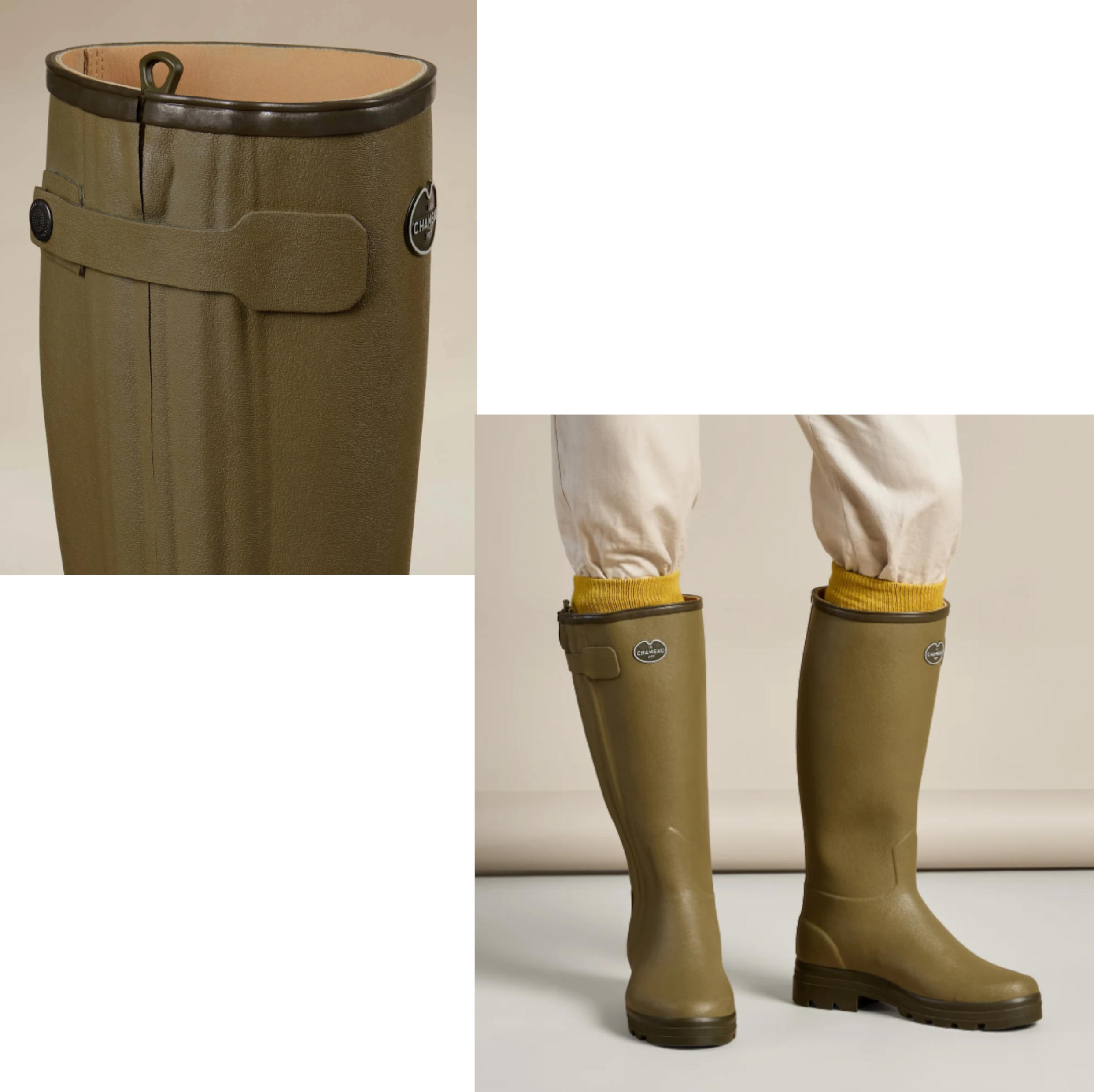 LE CHAMEAU STIVALI CHASSEUR CUIR (1178) VERDE N. 44 - immagine 2